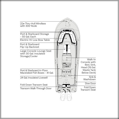 Overhead Image of Tidewater Boats 2026 CC