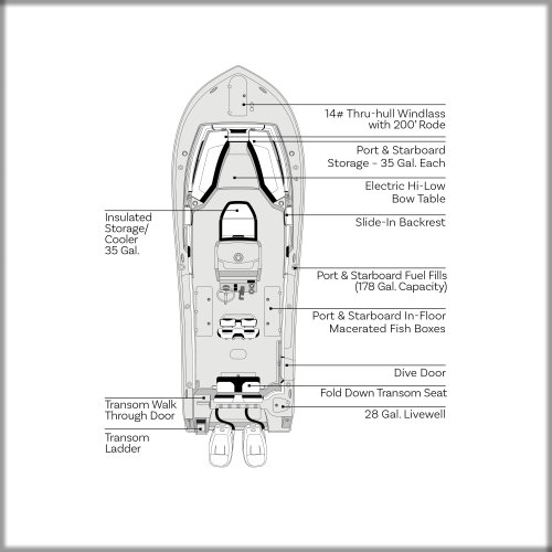 Overhead Image of Tidewater Boats 2027 CC